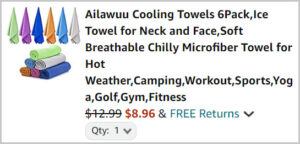 Cooling Towels at Checkout