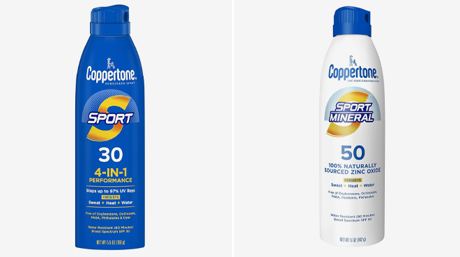 Coppertone Sport SPF 30 Sunscreen and Coppertone Sport SPF 50 Sunscreen
