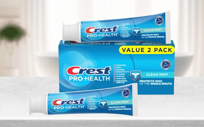 Crest Pro Health Clean Mint Toothpaste 2 Pack