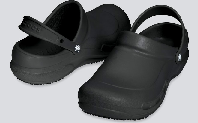 Crocs Bistro Slip Resistant Work Clogs in Black Color