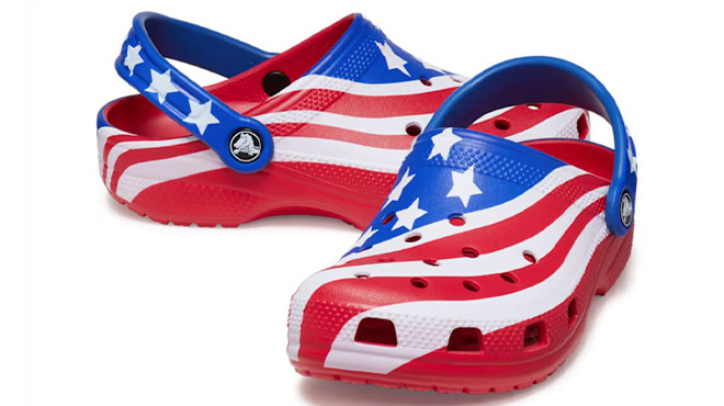 Crocs Toddler Classic American Flag Clogs