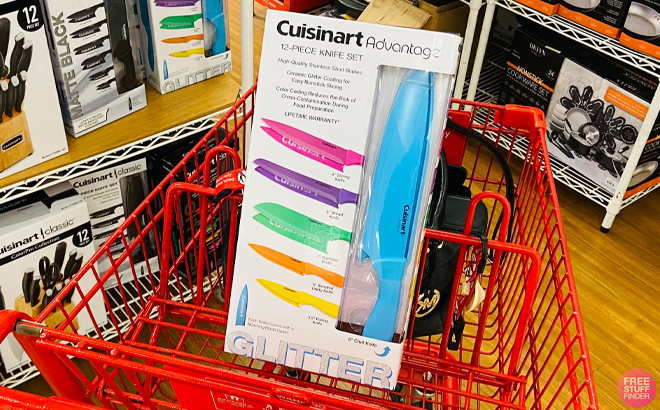 Cuisinart Advantage Tropical 12 Piece Knife Set in a Cart