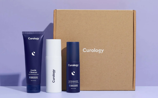 Curology Skincare Products next to Box