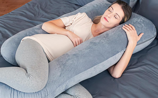 Cute Castle Pregnancy Pillow in Grey Color