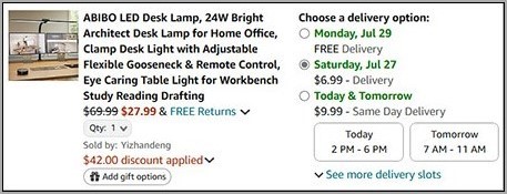 Desk Lamp Checkout