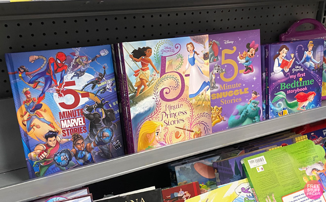 Disney 5 Minutre Story Books on Store Shelf Overview