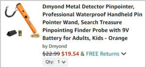 Dmyond Metal Detector Pinpointer at Checkout