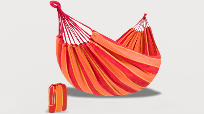 Double Hammock on a Gray Background