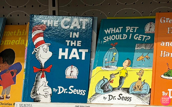 Dr Seuss Books on a Shelf at Target