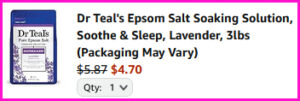 Dr Teals Lavender Epsom Salt Checkout Screen