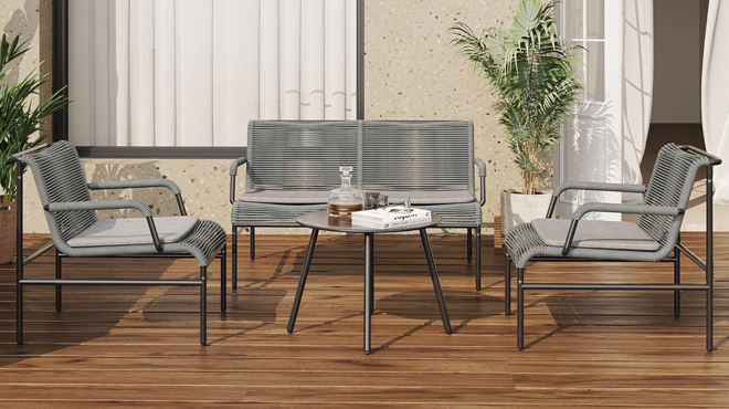 East Oak 4 Piece Patio Furniture Set