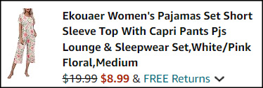 Ekouaer Womens Pajamas Sets Checkout