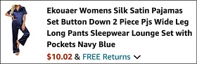 Ekouaer Womens Silk Satin Pajamas Set Checkout