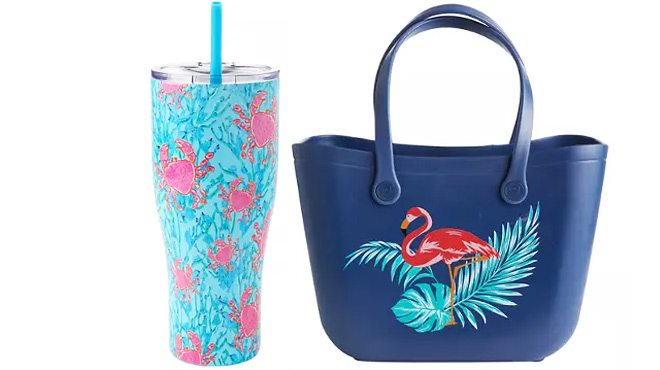 Elite Global Brands Turquoise Crab Curvy Tumbler