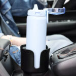 Ello Car Cup Adapter Holding a Water Tumbler
