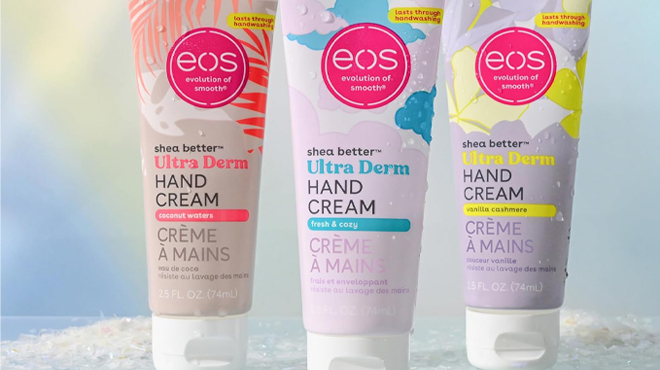 Eos Shea Better Coconut Waters Fresh and Cozy and Vanilla Cashmere Hand Creams