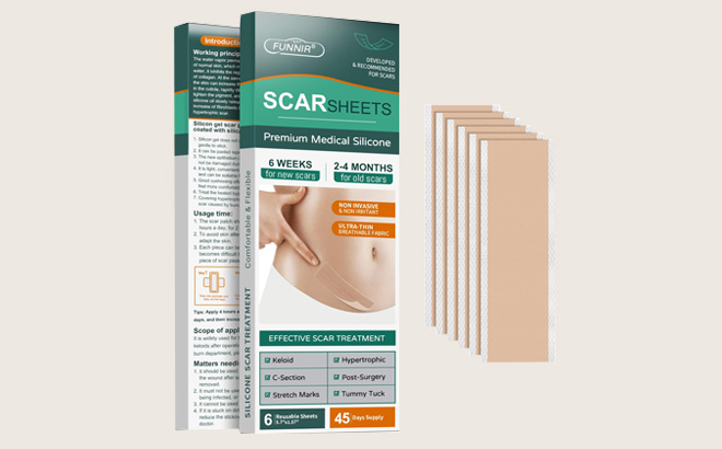 FUNNIR Silicone Scar Sheets 6 Pack