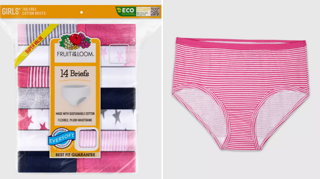 Fruit of the Loom Girls Classic Briefs 2