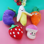 Fruits and Vegetables Squeaky Dog Toys