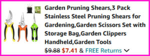 Garden Pruning Shears Checkout Screen