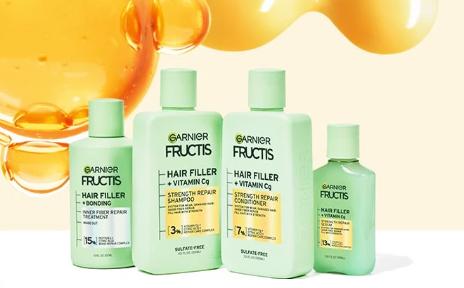 Garnier Fructis Hair Filler Vitamin Cg Strength Repair Shampoo Conditioner
