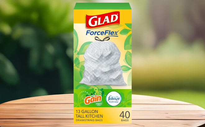 Glad ForceFlex 13 Gallon Tall Drawstring Trash Bags