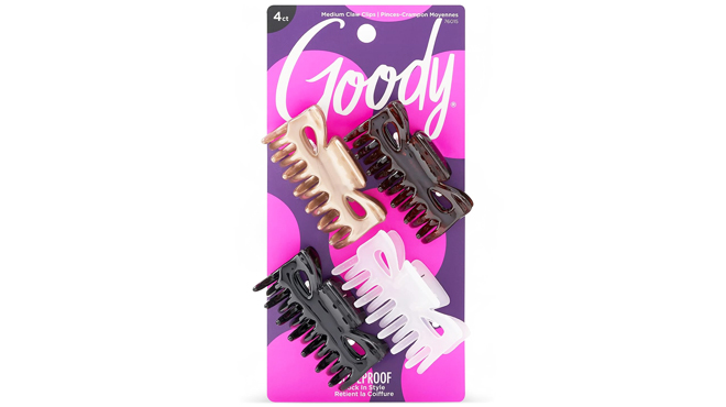 Goody Classics 4 Count Medium Claw Clips