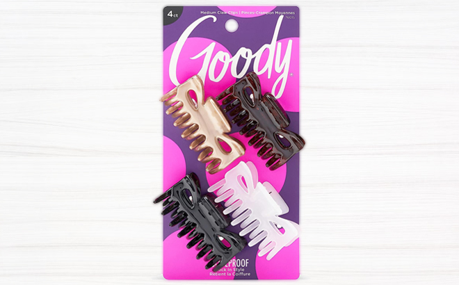 Goody Classics Medium Claw Clips 4 Count