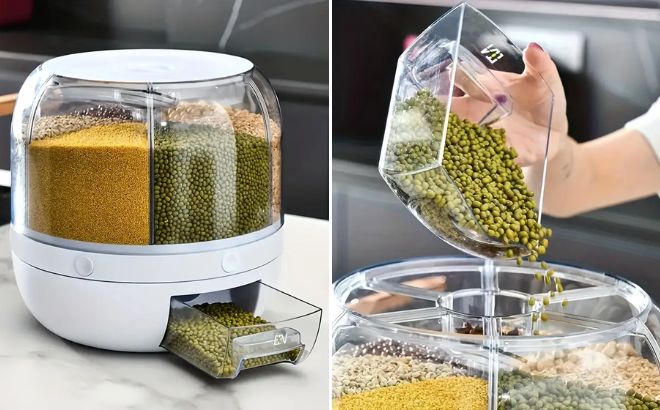 Grain and Rice Dispenser Storage Container