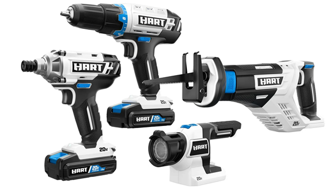 HART 20 Volts 4 Tool Battery Powered Combo Kit