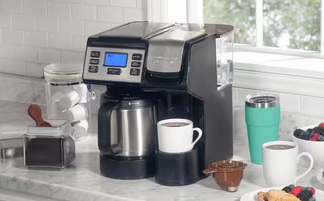 Hamilton Beach FlexBrew Trio Coffee Maker on the Kitchen Counter