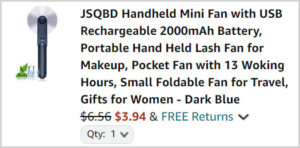 Handheld Mini Fan at Checkout 1