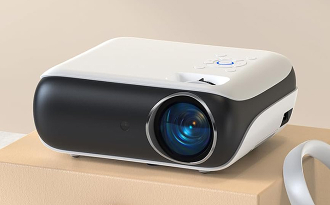 Happrun Mini Bluetooth Video Projector on a Box