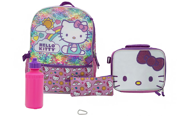 Hello Kitty 5 Piece Sunshine Backpack Set