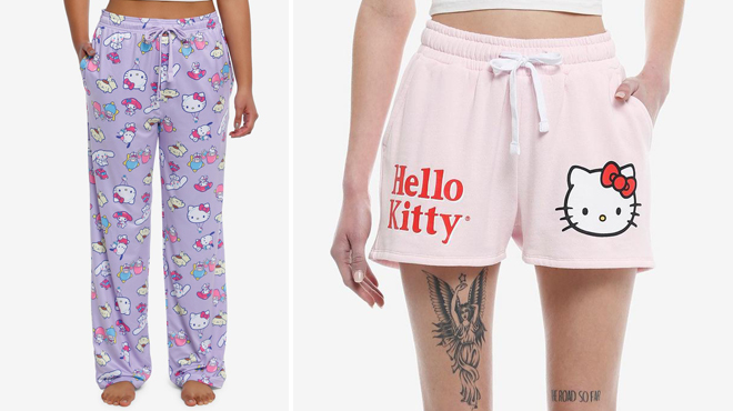 Hello Kitty Pajama Pants and Lounge Shorts