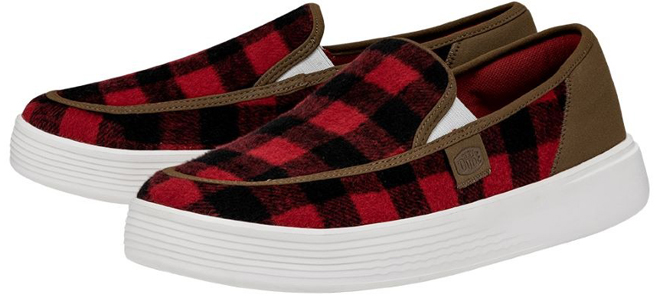 Hey Dude Sunapee Buffalo Plaid Mens Shoes