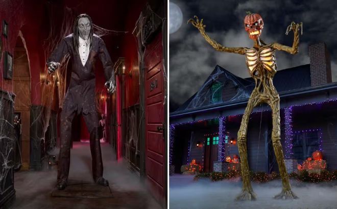 Home Accents Holiday Animated Boogeyman and Inferno Pumpkin Skeleton