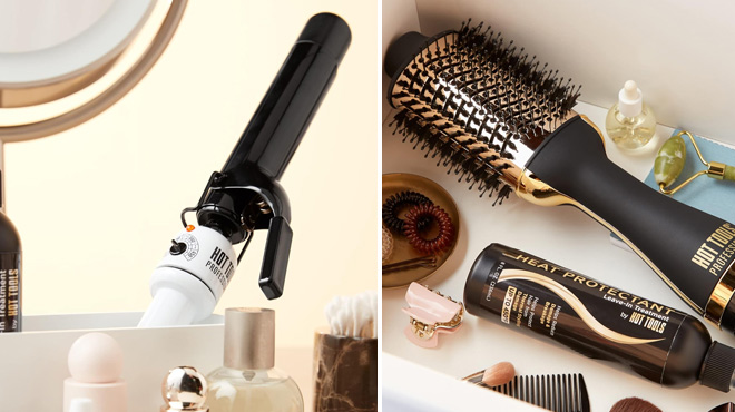 Hot Tools Pro Artist Nano Ceramic Curling Iron and One Step Hair Dryer and Volumizer