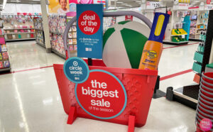 Huge Basket with Target Circle Week Sign