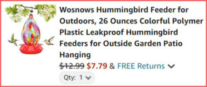 Hummingbird Feeder at Checkout