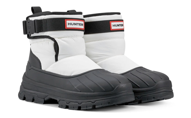 Hunter Womens Buckle Short Snow Boots