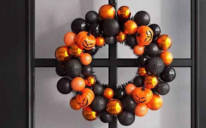 Hyde EEK 16 Inch Pumpkins Shatterproof Wreath Halloween Decorative Prop