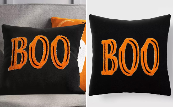 Hyde EEK 16 Inch Square Halloween Reversible Throw Pillow Boo