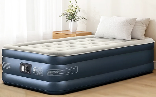 Idoo Inflatable Airbed with Built In Pump