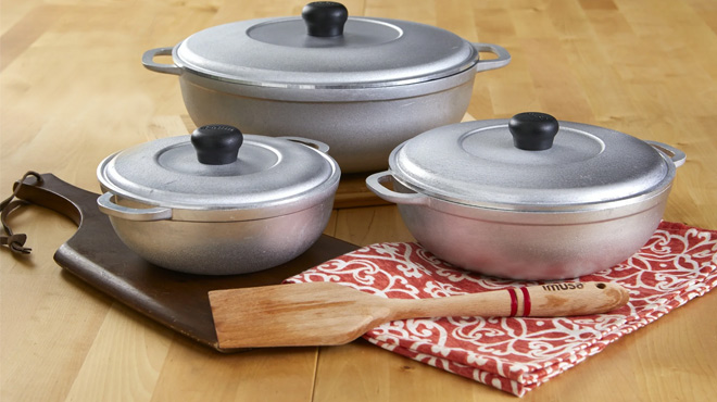 Imusa 3 Piece Dutch Oven Set with Lid