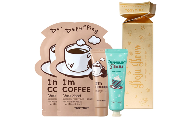 Inclusions of TonyMoly Deja Brew Coffee Skincare Set