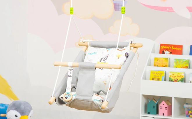 Indoor Baby Swing in a Room