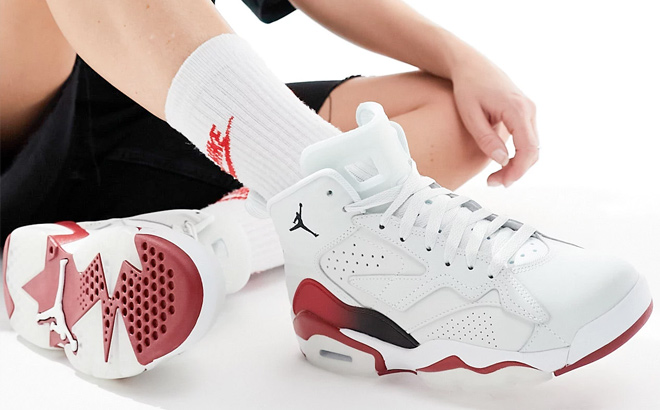 Jordan MVP sneakers in white with red detail