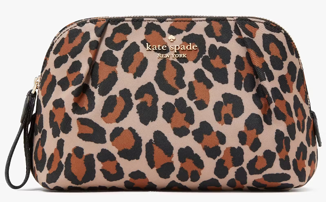 Kate Spade Chelsea Spotted Leopard Cosmetic Bag