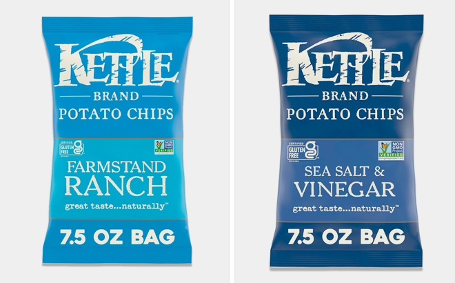 Kettle Brand Sea Salt and Vinegar Kettle Potato Chips Gluten Free